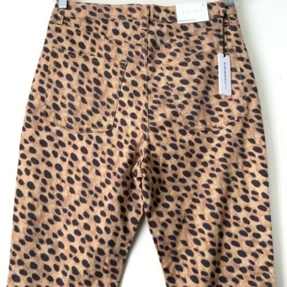 WeWoreWhat Cheetah Print Stiletto Slit Hem Jeans 30 - Picture 7 of 12
